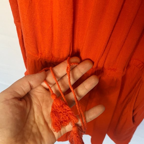 Old Navy Red Woven Romper Size Small - Picture 4 of 6